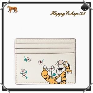 ♠️🐅 kate spade X Disney Tigger Card Holder, Parchment Multi